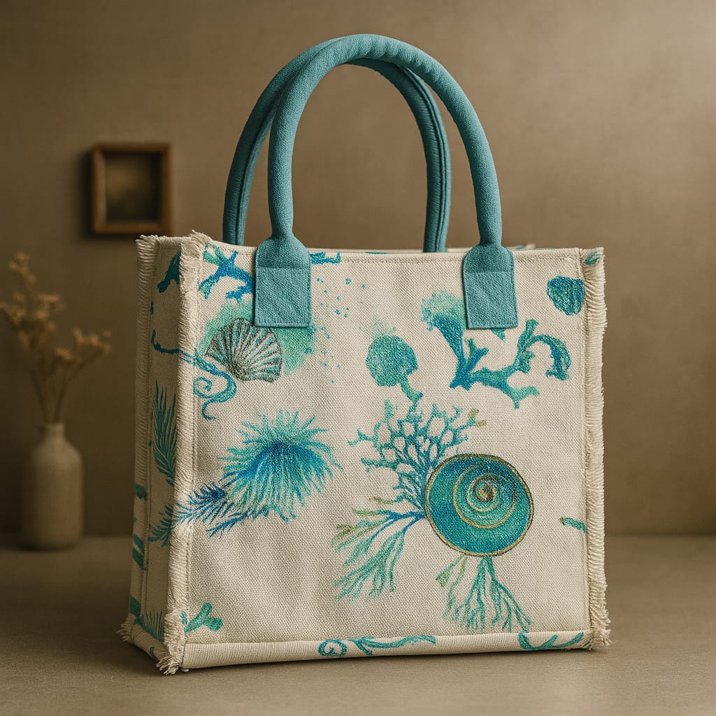 Ocean Whispers Fringe Tote - Large