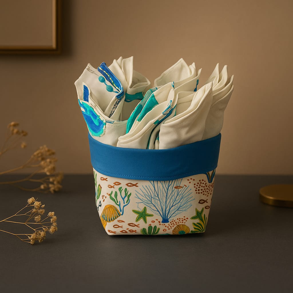 Botanica Bloom Napkin Basket (12 pieces)